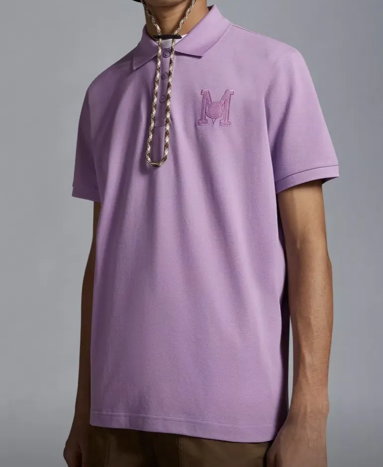 Embroidered Monogram Polo Shirt by MONCLER