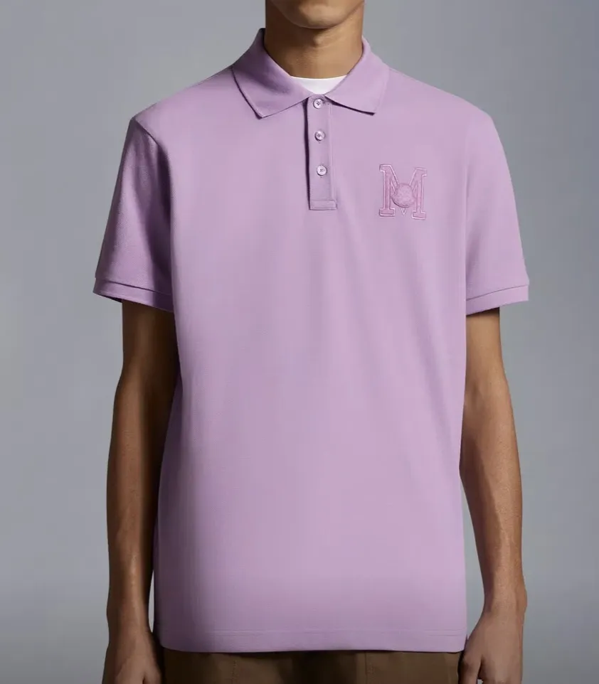 Embroidered Monogram Polo Shirt by MONCLER