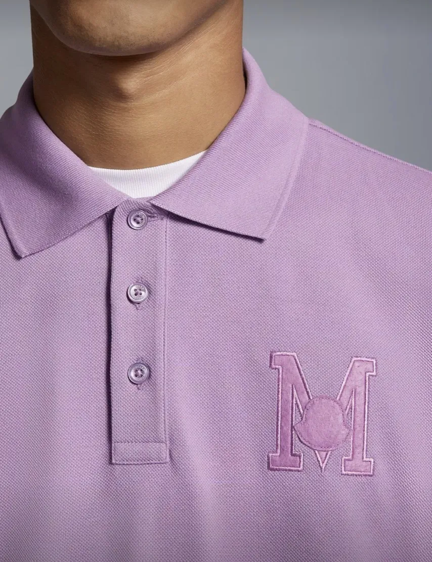 Embroidered Monogram Polo Shirt by MONCLER