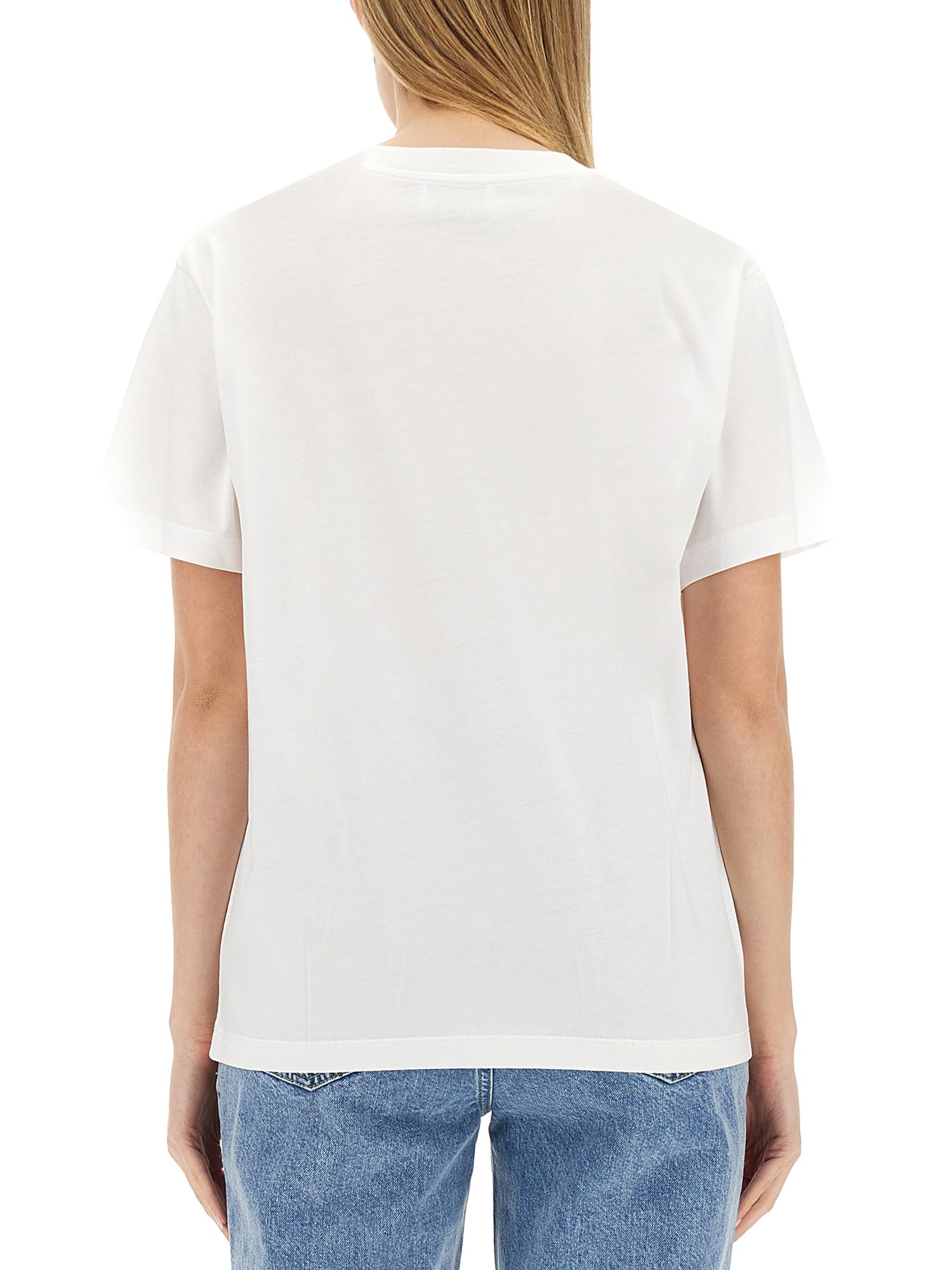 Cotton Jersey T-Shirt with Logo Print by MOSCHINO JEANS