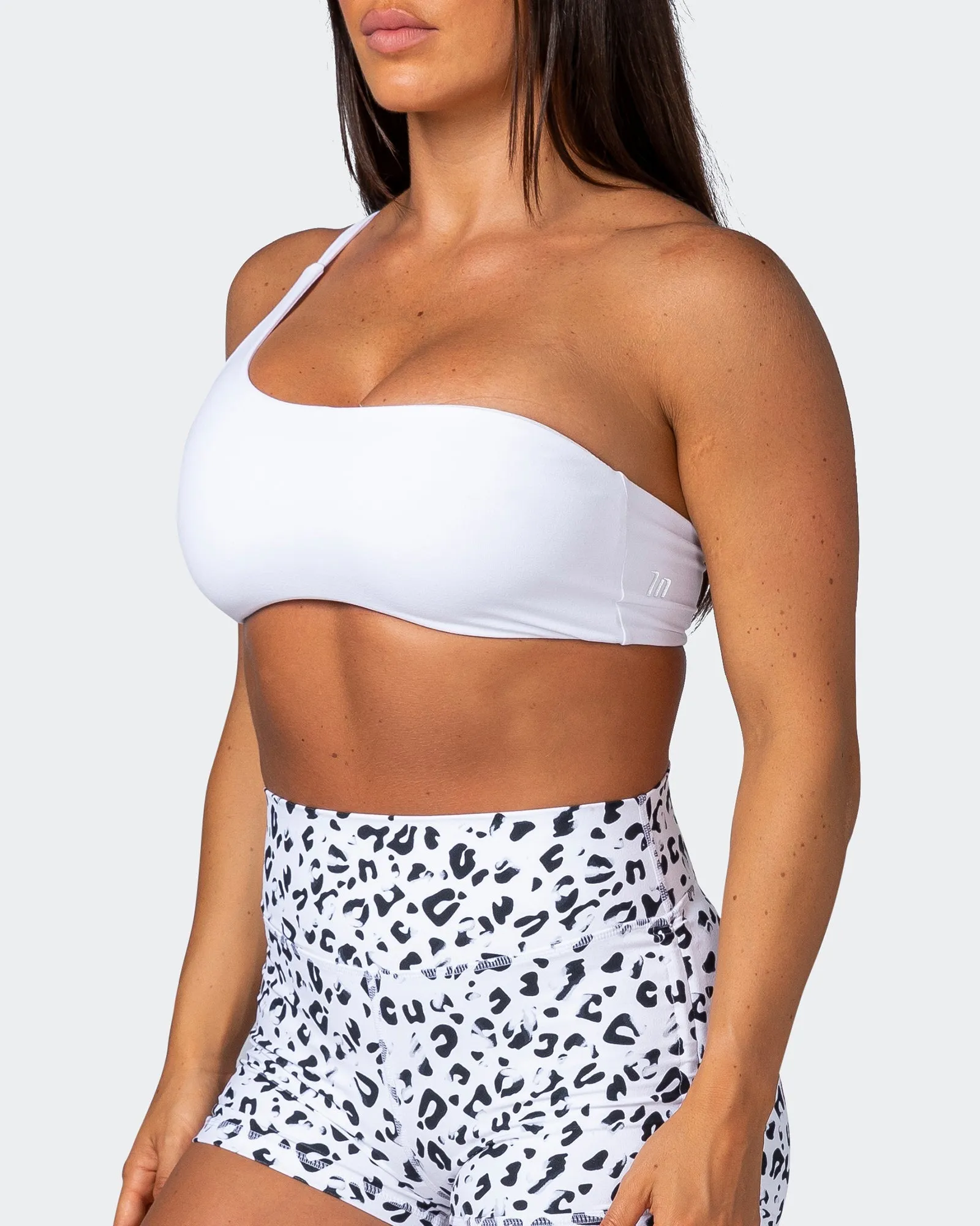 Movement One Shoulder Bralette - White