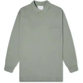 Nanamica Olive Polo Collar Sweatshirt