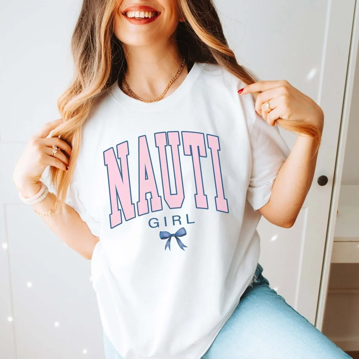 Nauti Girl With Bow Tee