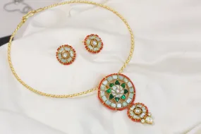 Nayab Jadau Kundan Necklace Halsi Set