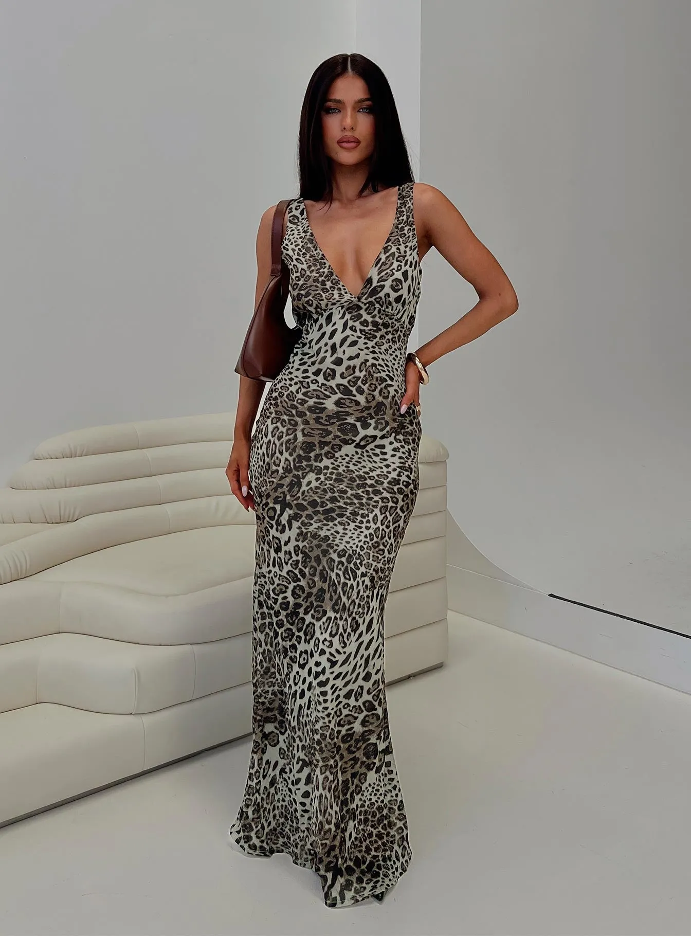 Leopard Print Long Dress