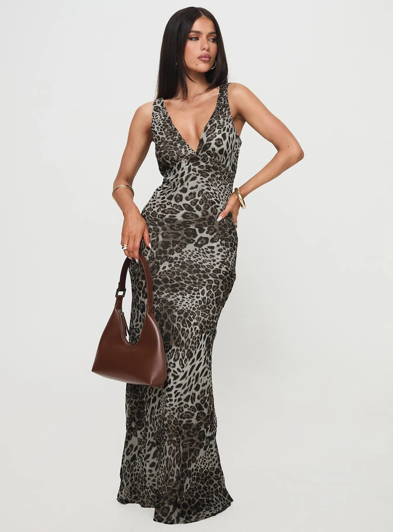 Leopard Print Long Dress