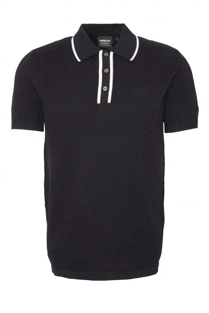 Newgate Knitted Polo Black