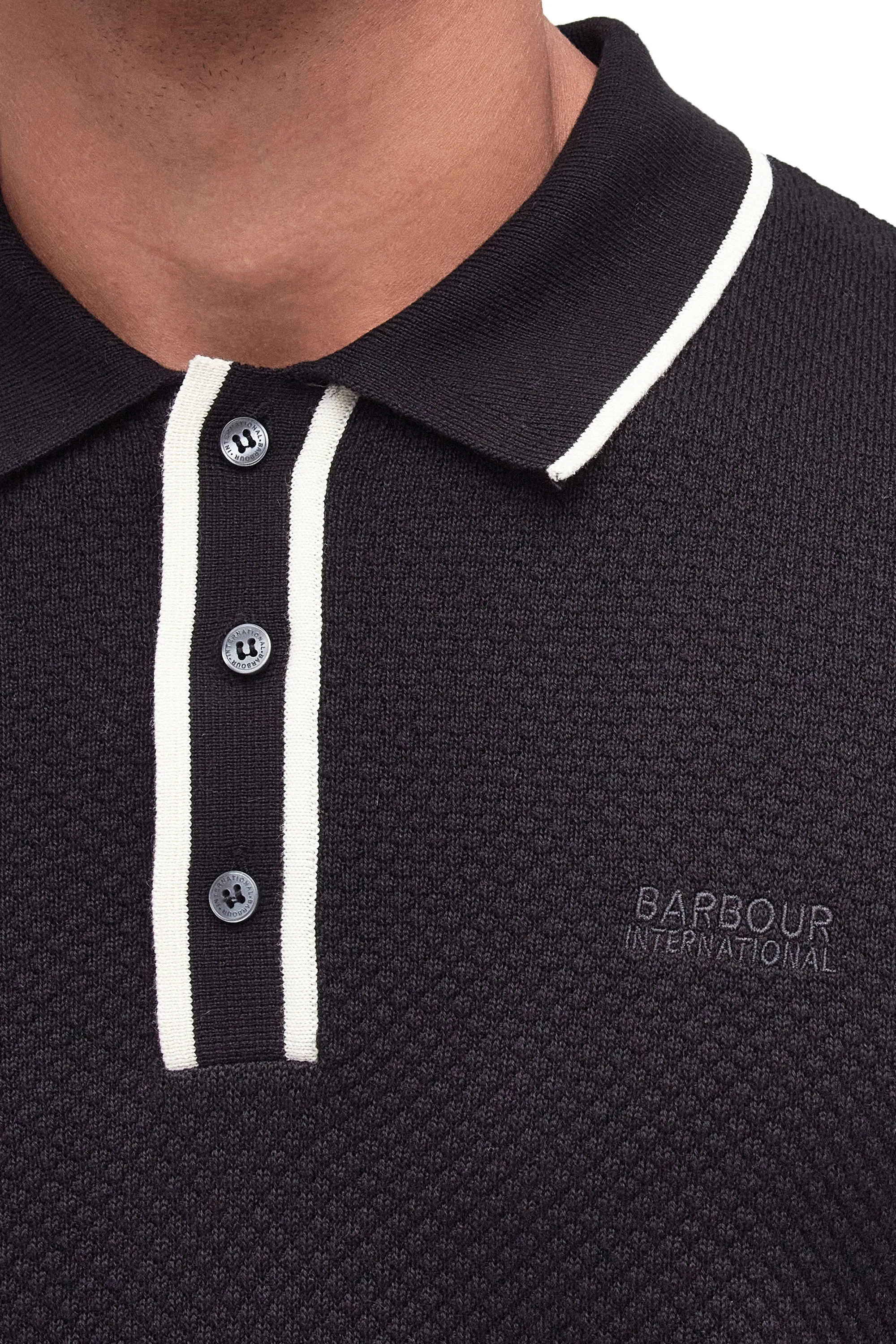 Newgate Knitted Polo Black