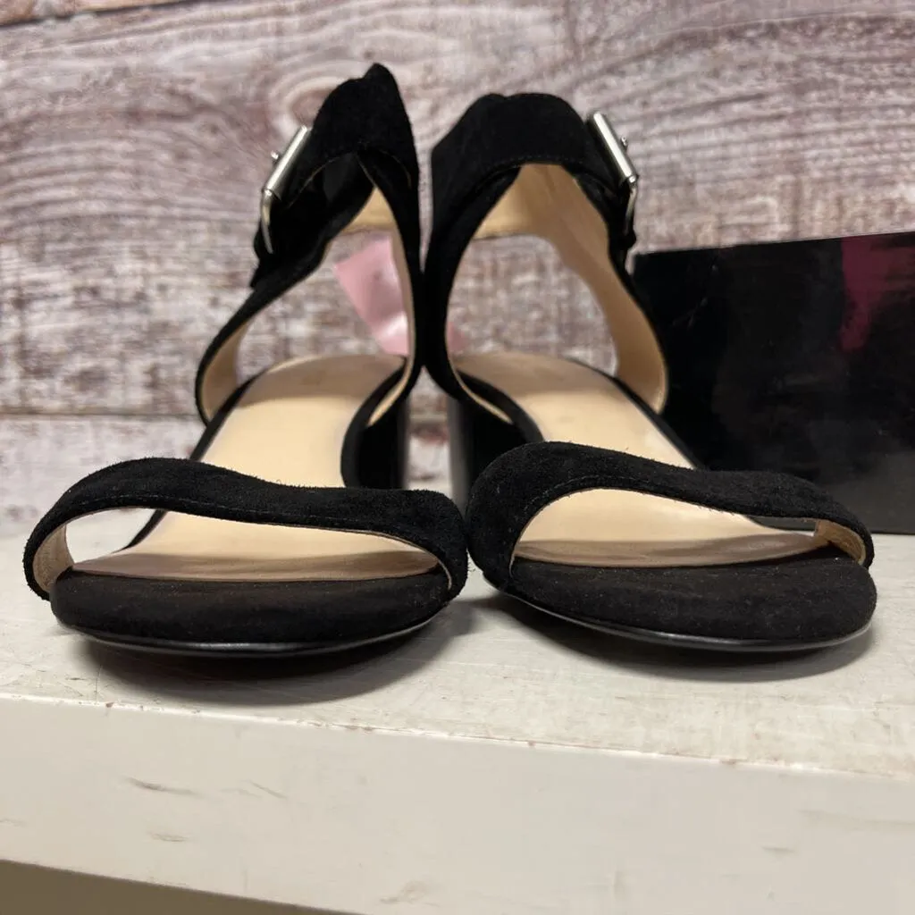 NINE WEST BLACK GARDENBAY BUCKLE HEELS SIZE 9 NWB TCC