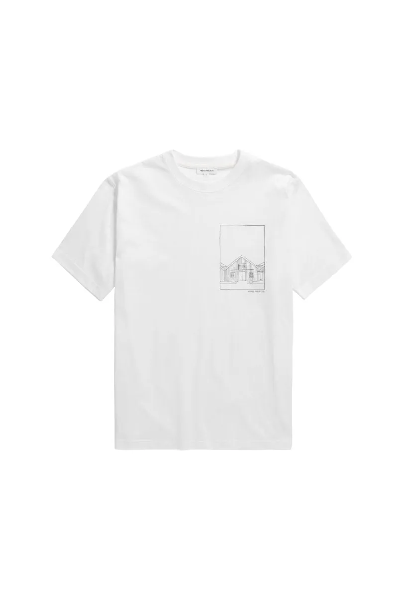 Norse Johannes white T-shirt with print - Kanonbadsvej Street