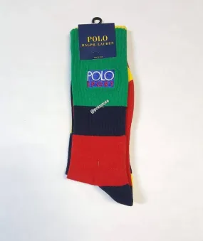 Nwt Polo Ralph Lauren Multi Polo Sport Spellout Socks