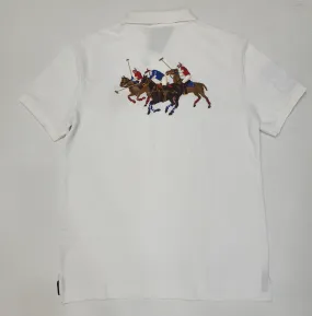 Nwt Polo Ralph Lauren White Crest with Triple Pony Custom Fit Polo