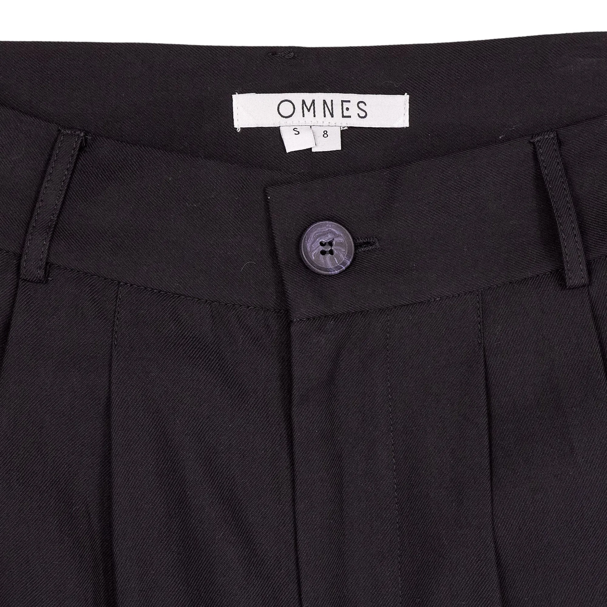 Omnes Black Tencel Cotton Trousers