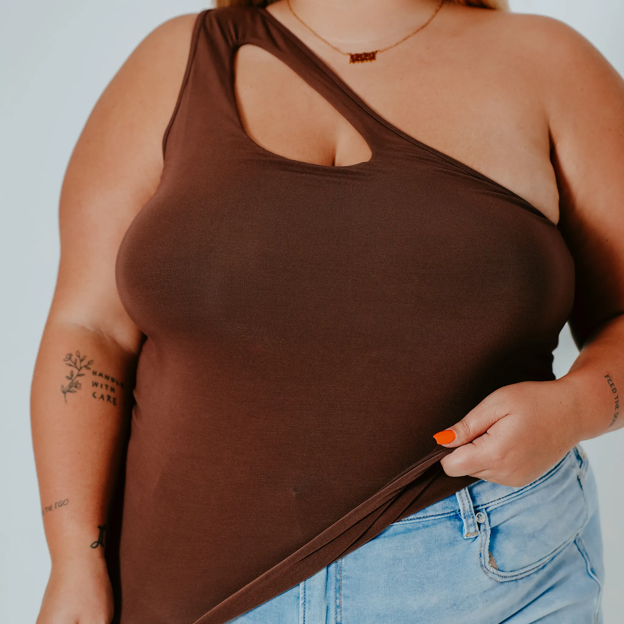 One Shoulder Cut-Out Top