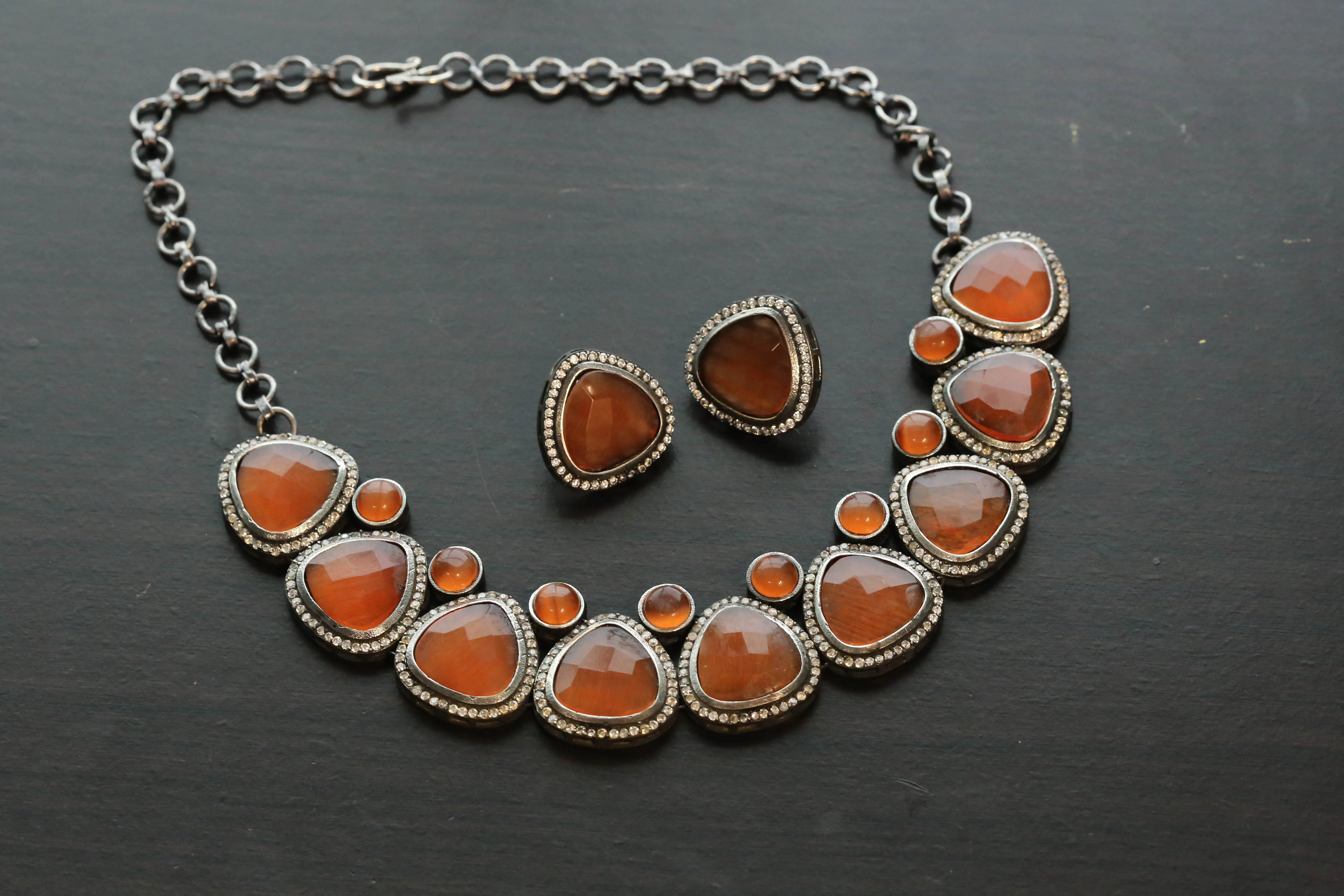 Orange Quartz Necklace Collection