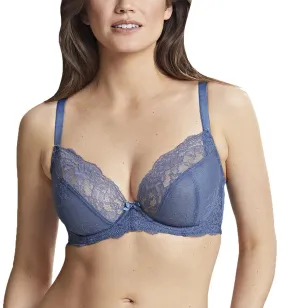 Lace Plunge Underwire Bra in Vintage Blue by Panache Ana