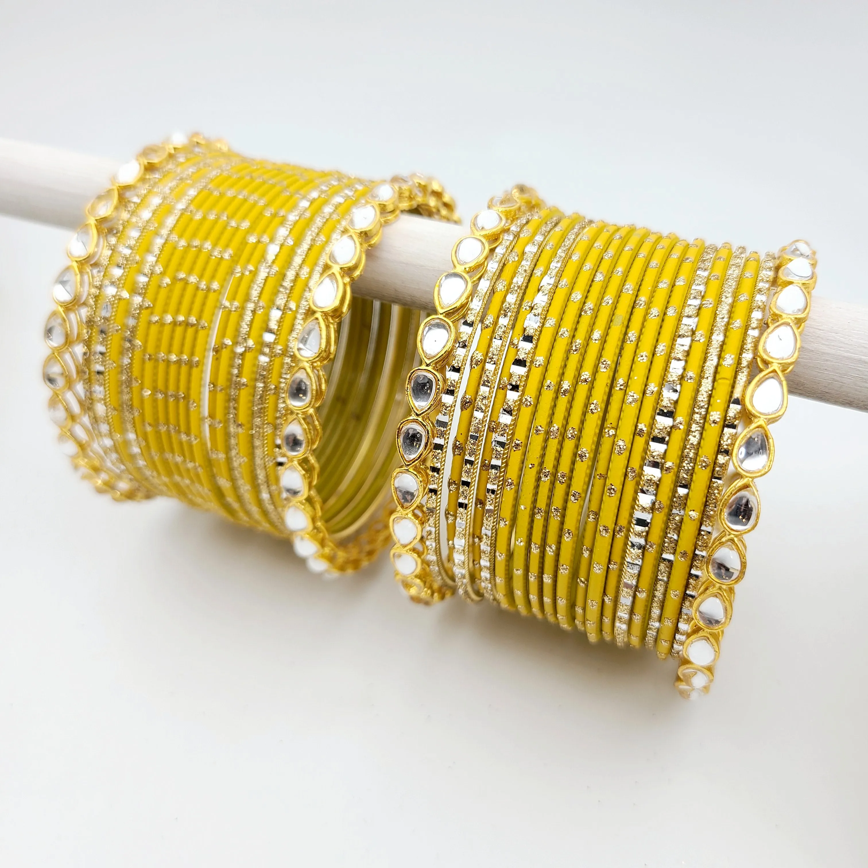 Pardeep Yellow Bangle Bracelet Set