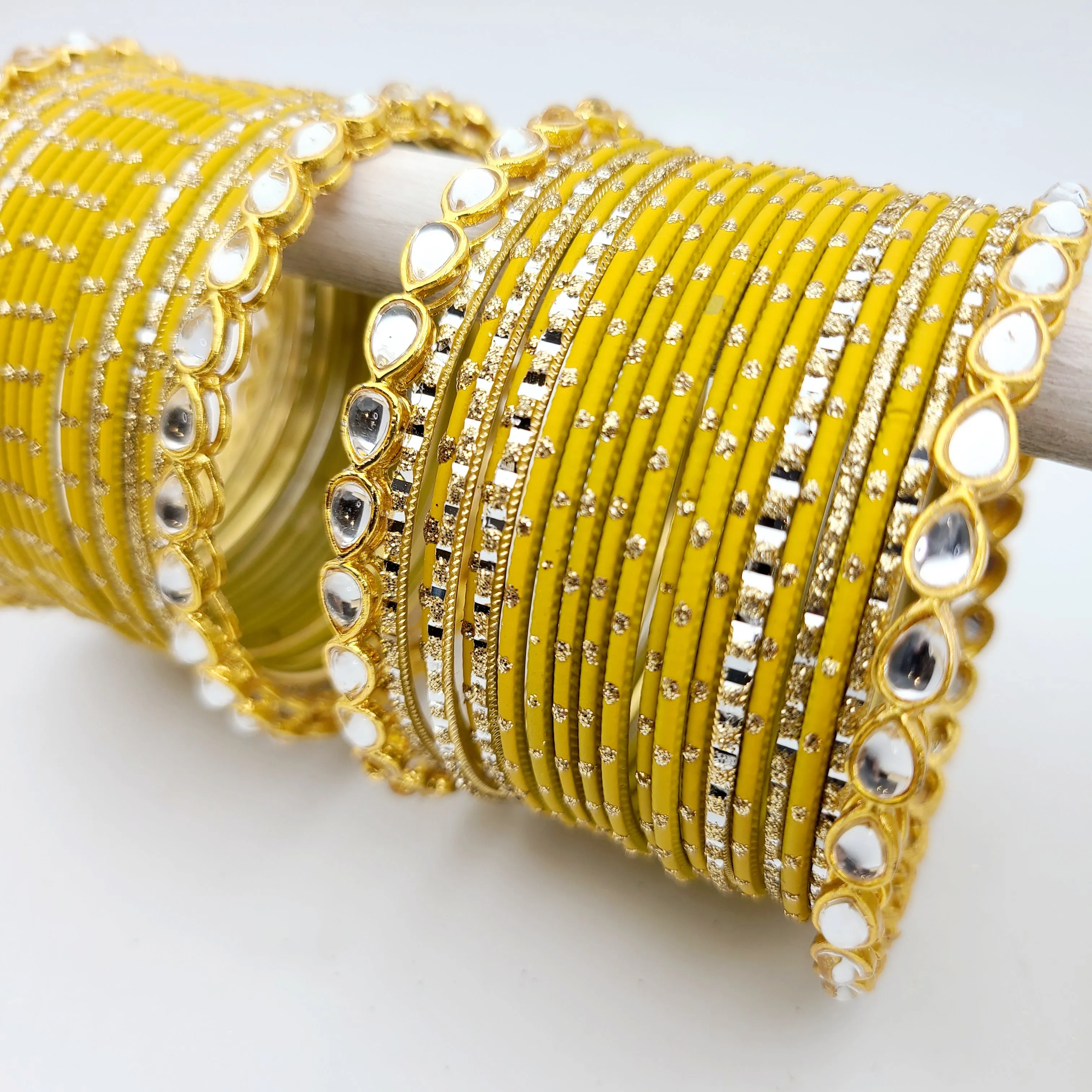 Pardeep Yellow Bangle Bracelet Set