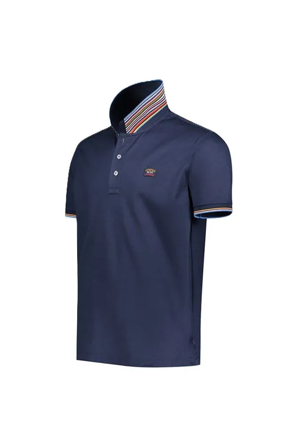 Paul & Shark Cotton Pique SS Polo Blue