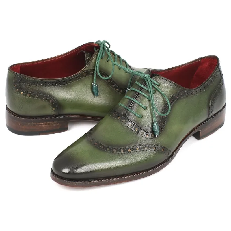 Paul Parkman Calfskin Oxfords Green