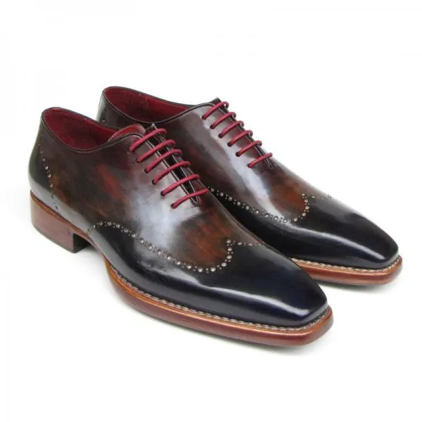 Paul Parkman Navy Brown Wingtip Oxfords