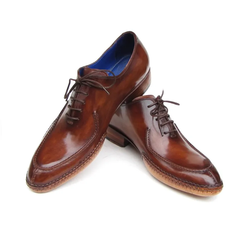 Brown Split Toe Oxfords by Paul Parkman