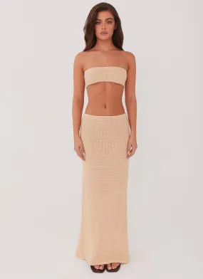 Peppermayo Exclusive - Emaline Knit Maxi Skirt - Beige