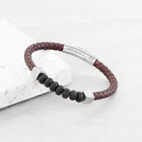 Personalised Leather Beaded Bracelet