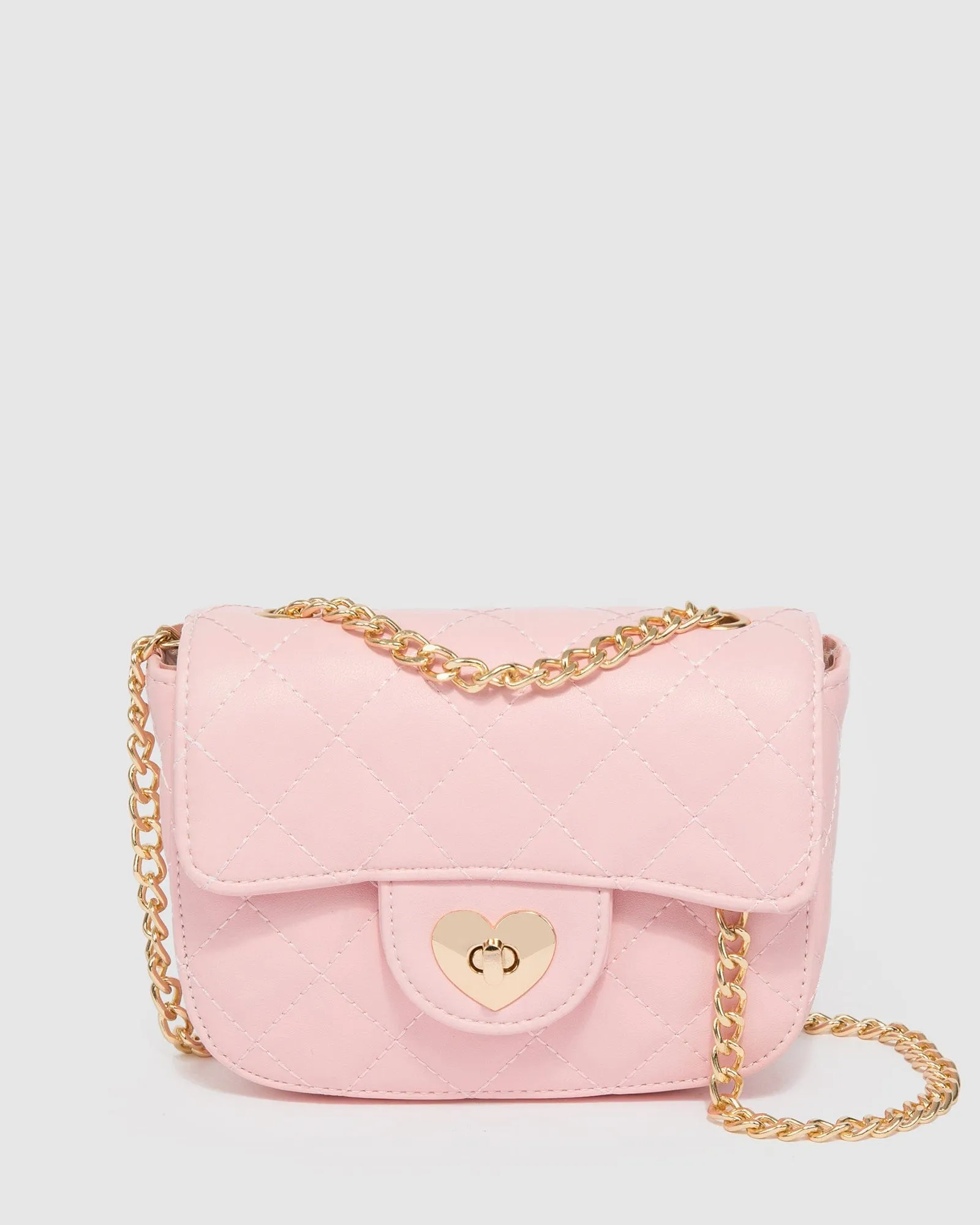 Pink Bella Quilted Crossbody Bag