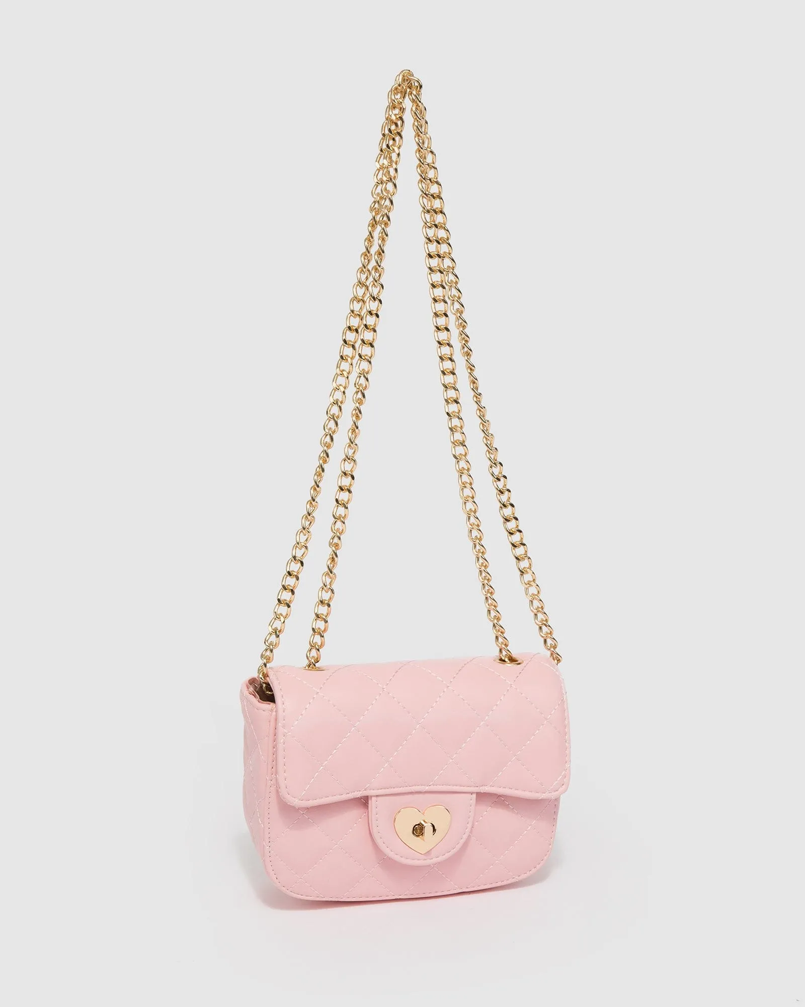 Pink Bella Quilted Crossbody Bag