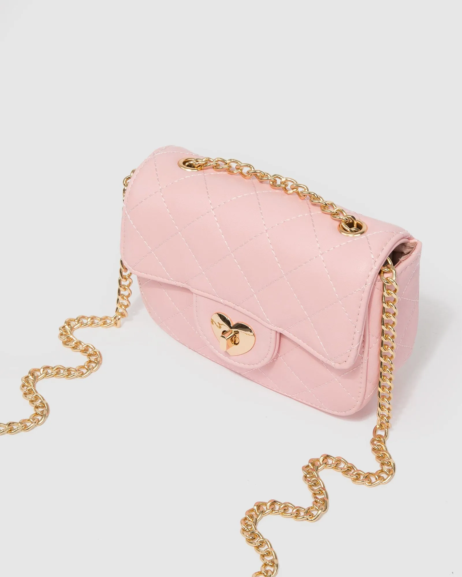 Pink Bella Quilted Crossbody Bag