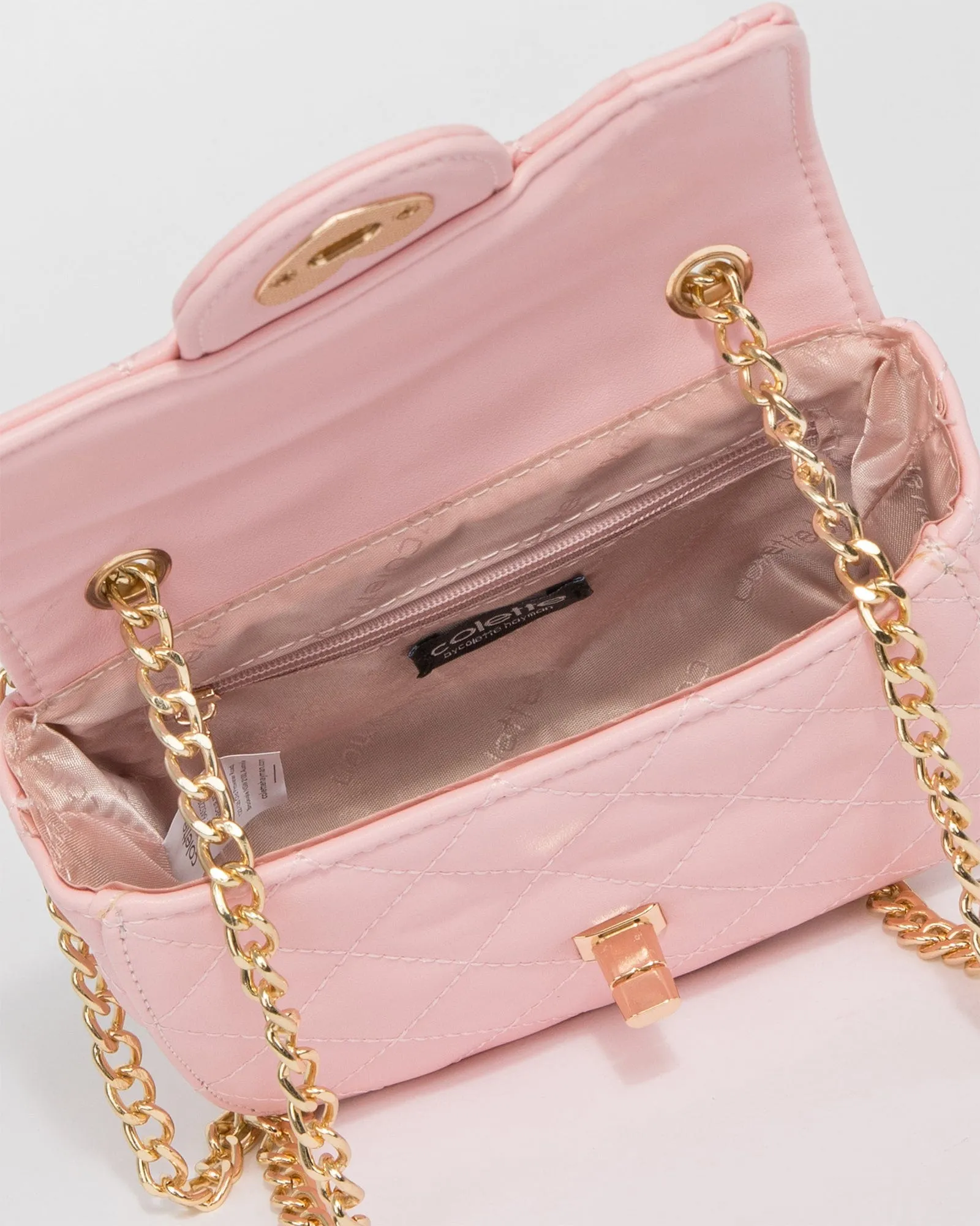 Pink Bella Quilted Crossbody Bag