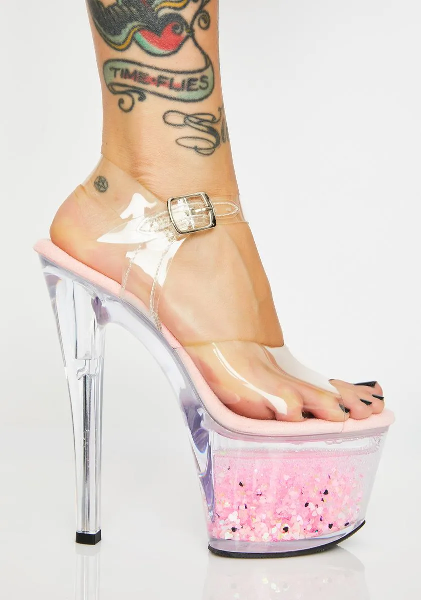 Pixie Call Me Crystal Platform Heels-