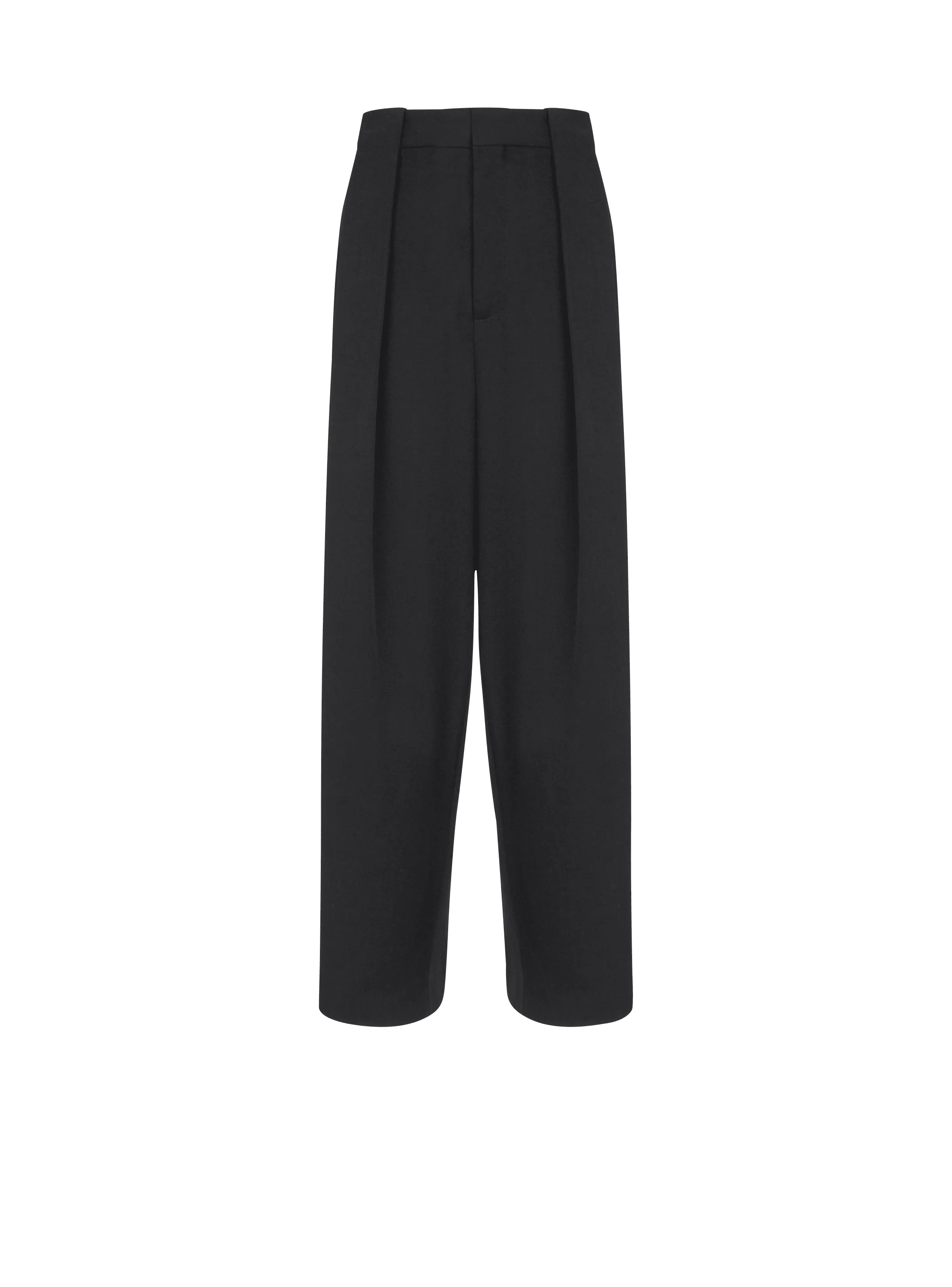 Pleated grain de poudre trousers