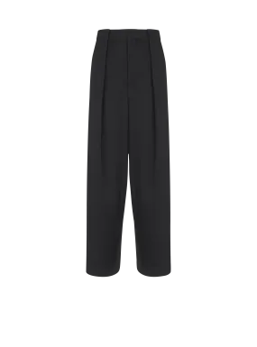 Pleated grain de poudre trousers