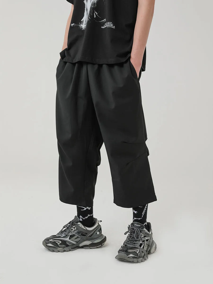 Pleated Loose Straight Trousers