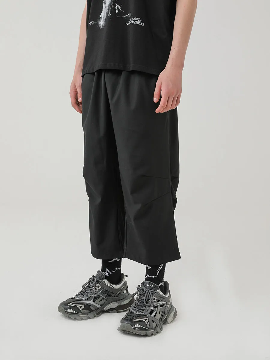 Pleated Loose Straight Trousers