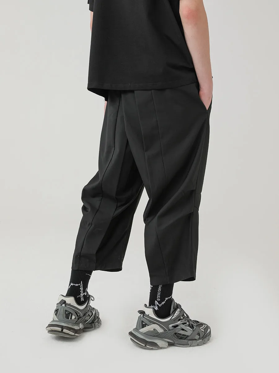 Pleated Loose Straight Trousers