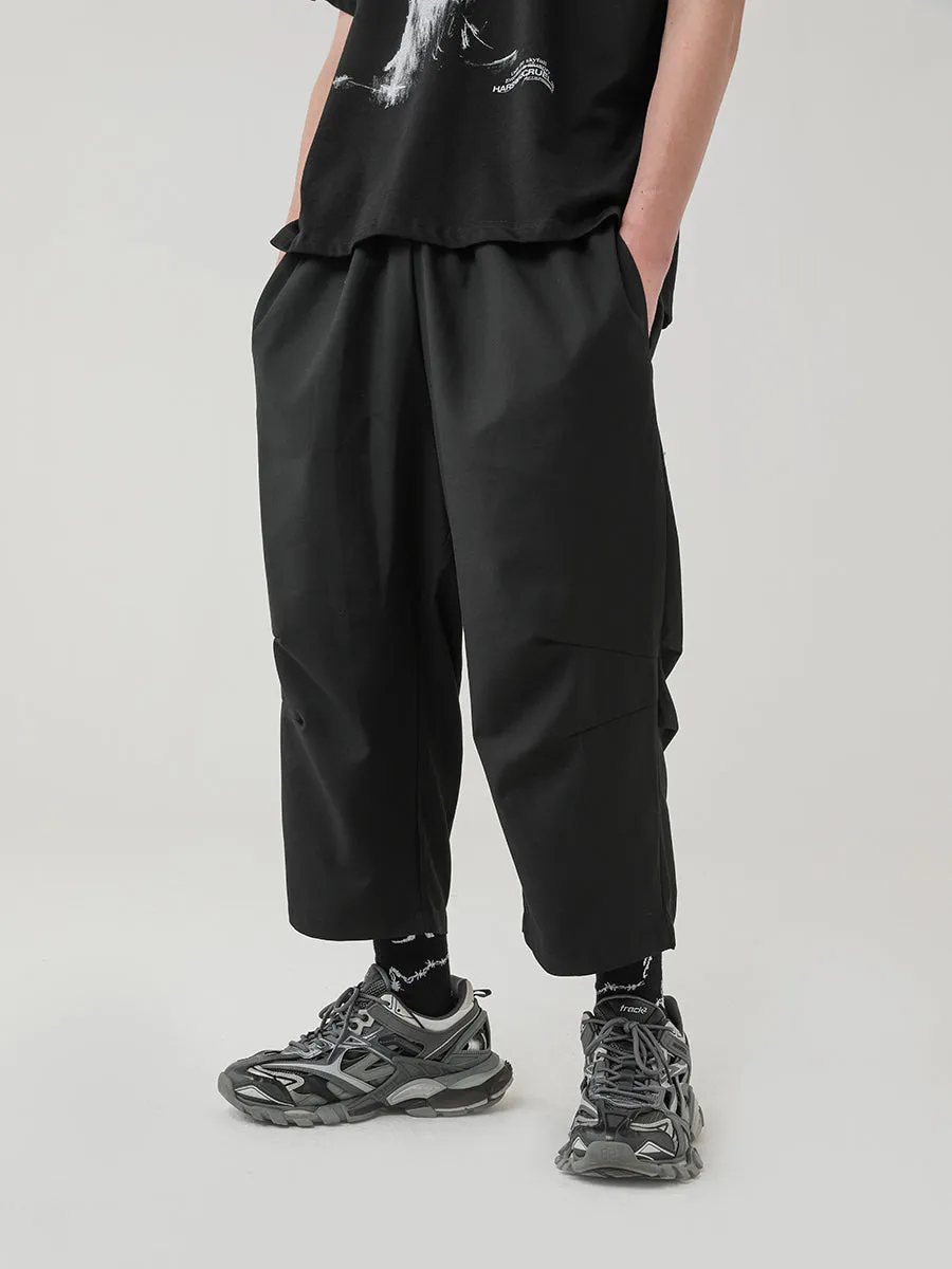 Pleated Loose Straight Trousers