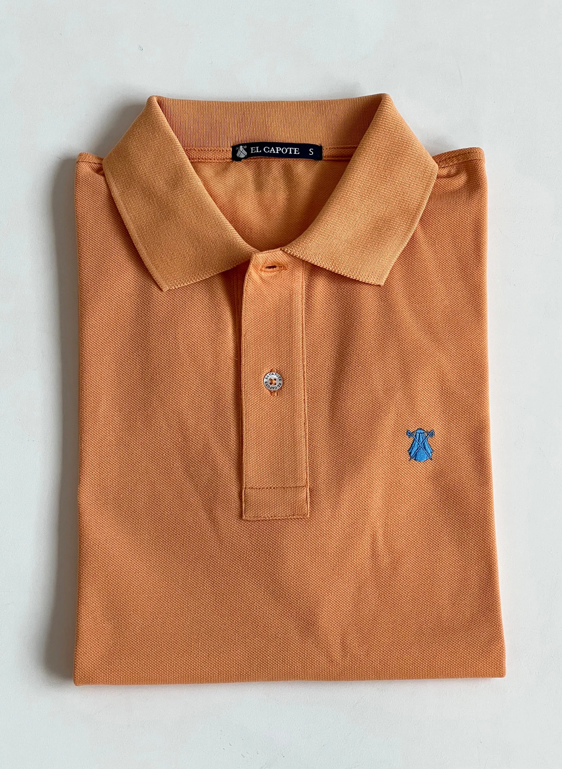 Mens Mandarin Orange Polo Shirt