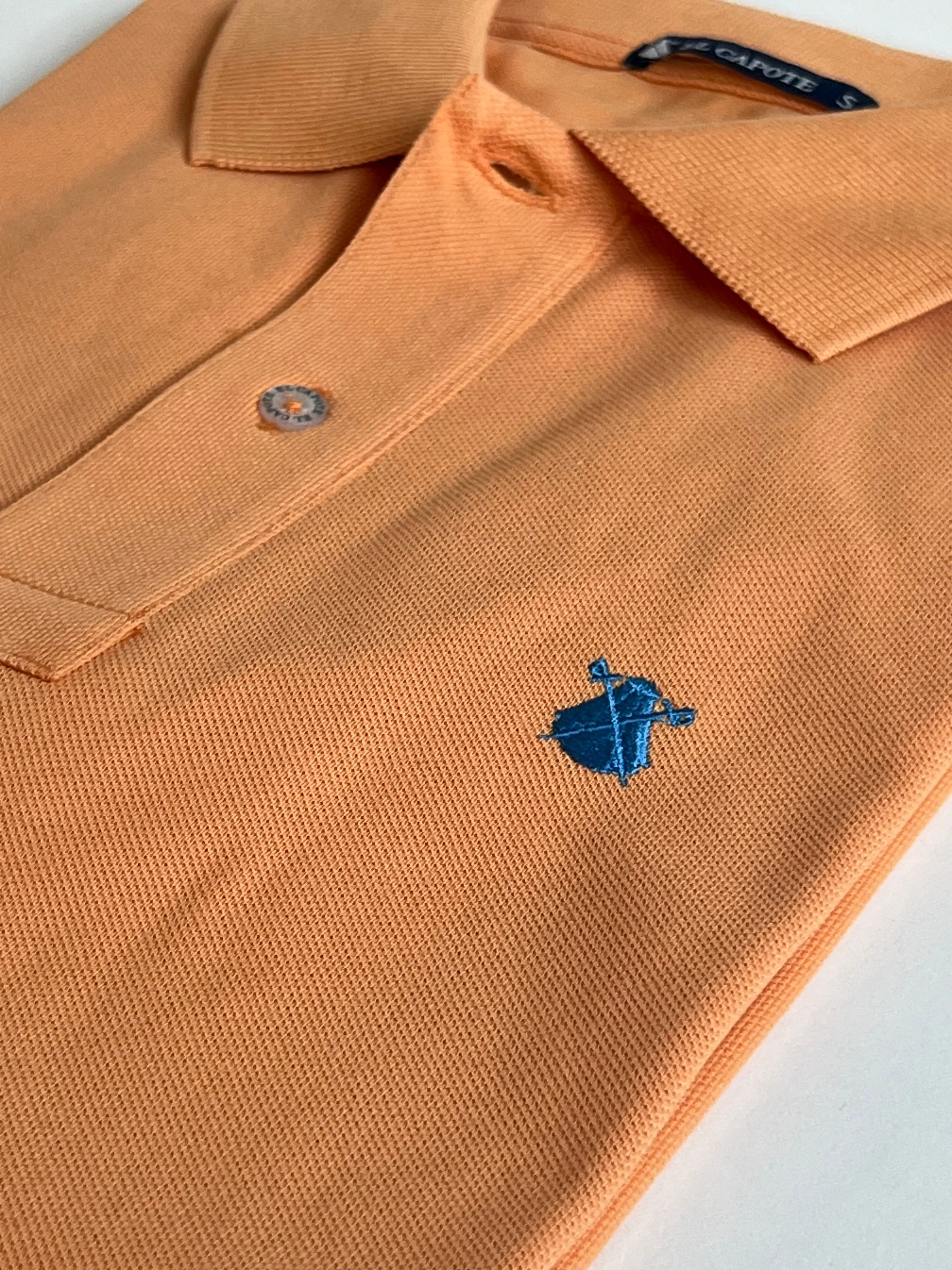 Mens Mandarin Orange Polo Shirt