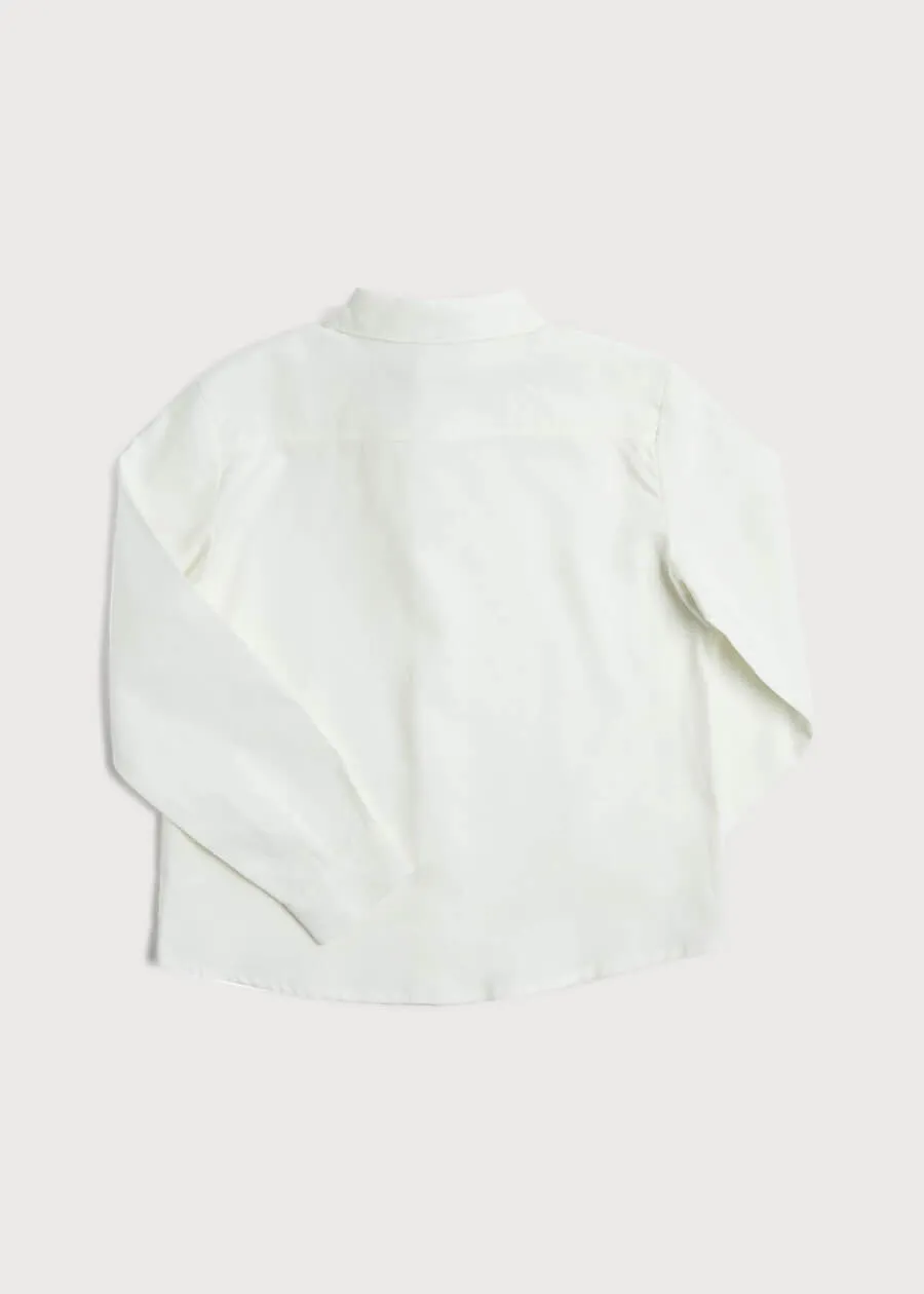 White Long Sleeve Oxford Shirt for Boys (4-10 years)