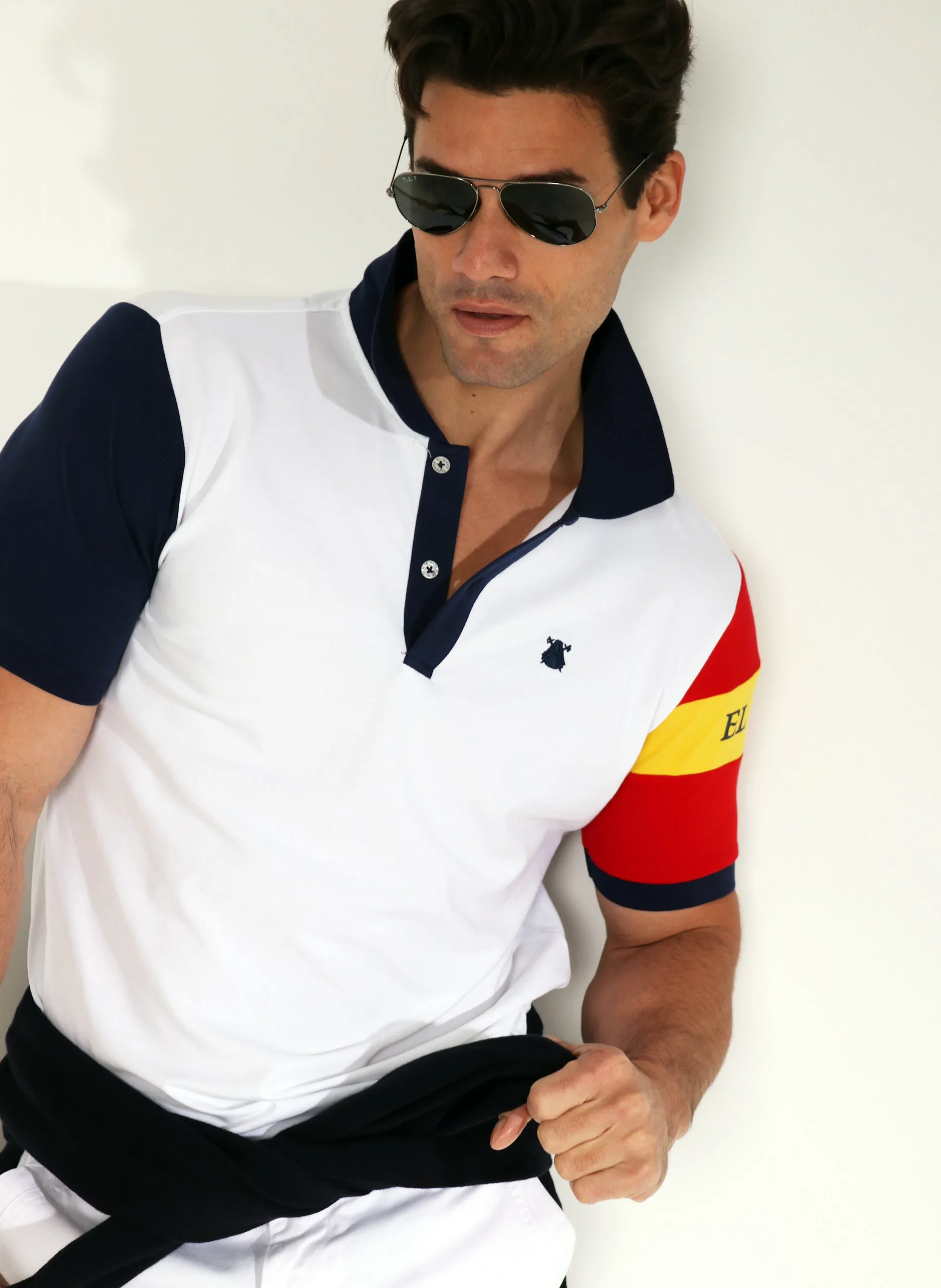 White Man's Polo Shirt with Spanish Sleeves