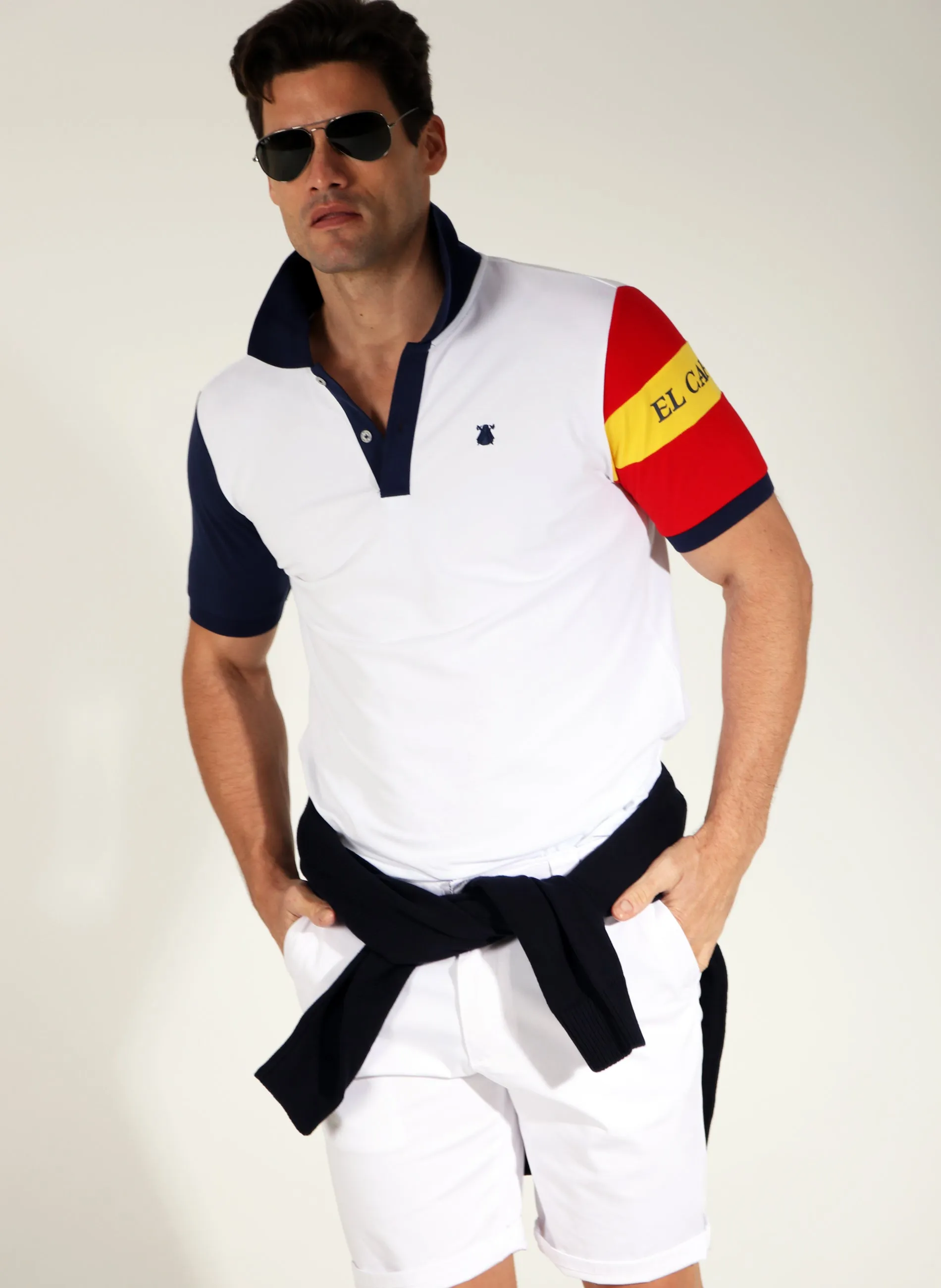 White Man's Polo Shirt with Spanish Sleeves