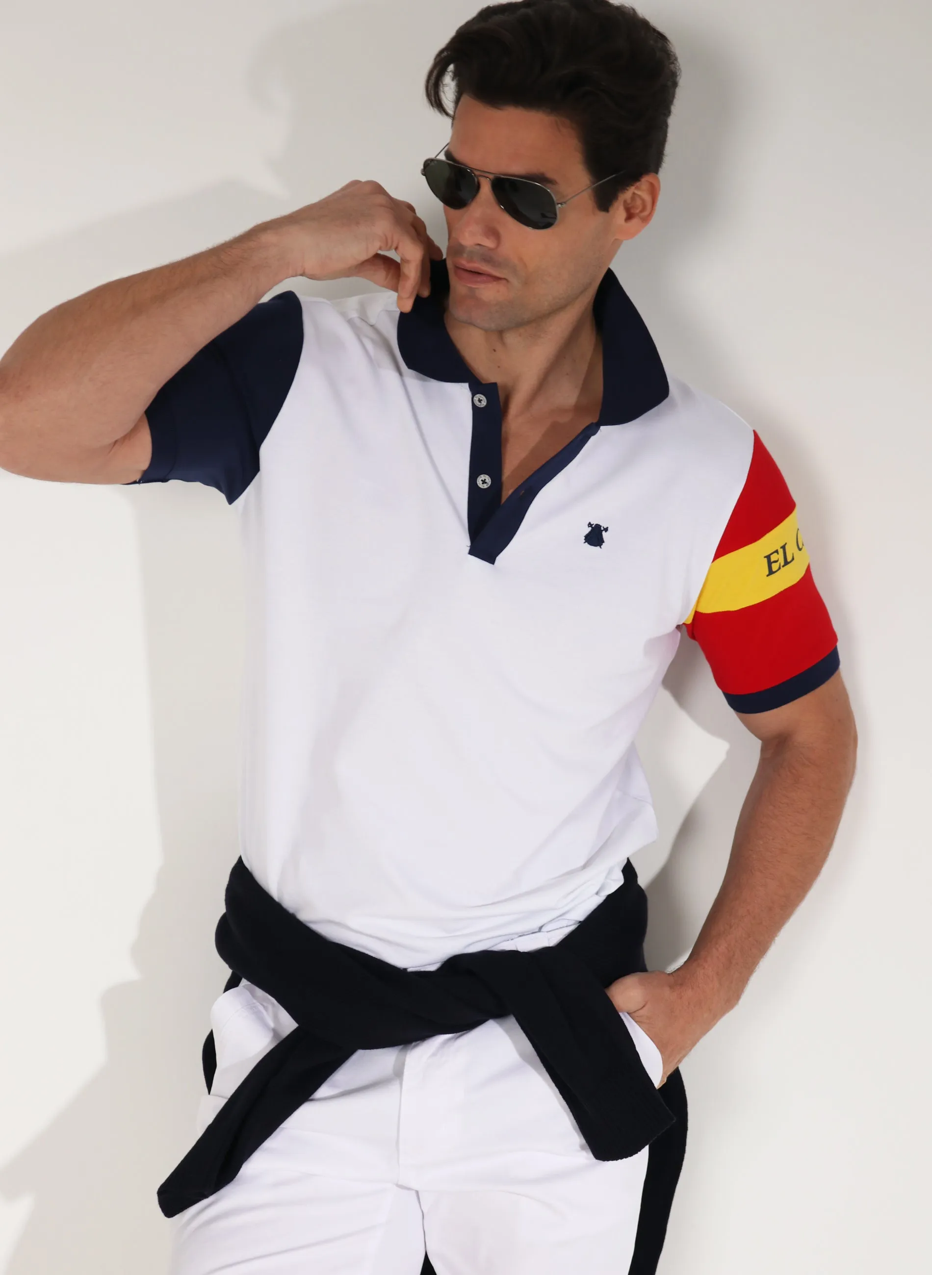 White Man's Polo Shirt with Spanish Sleeves