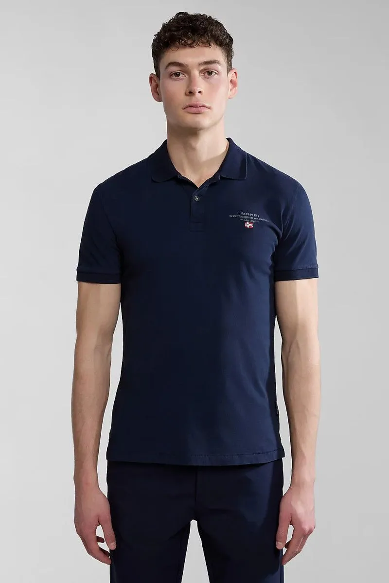 Polo Shirt in Blue Jersey