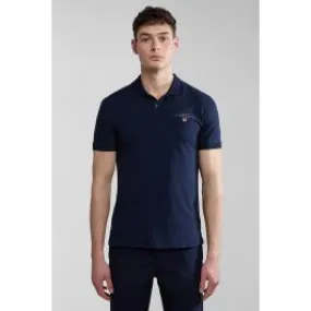 Polo Shirt in Blue Jersey