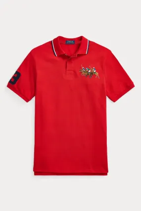 Polo Ralph Lauren Custom Fit Triple Pony Polo Yaka T-shirt