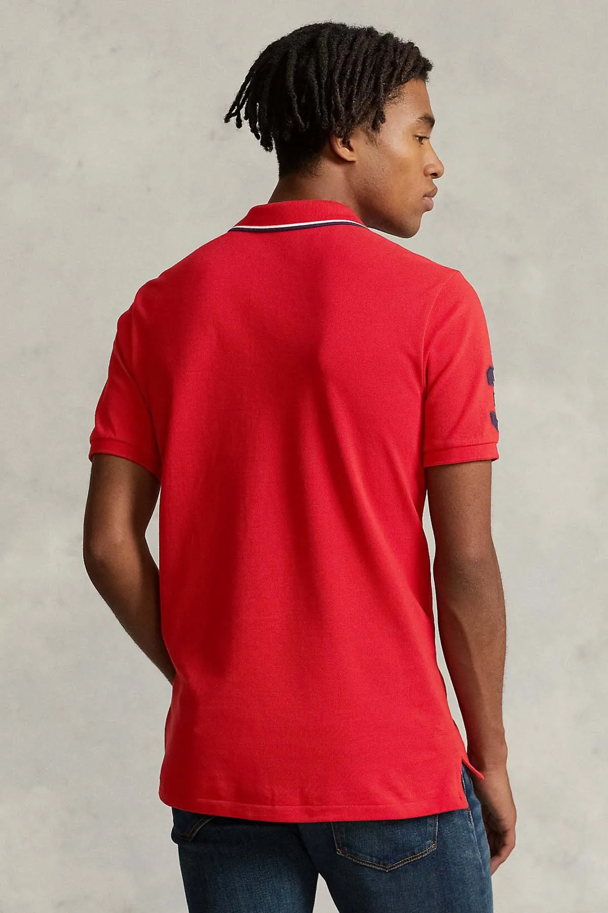 Polo Ralph Lauren Custom Fit Triple Pony Polo Yaka T-shirt