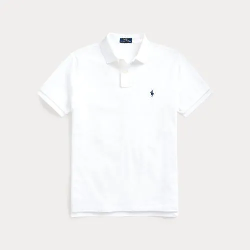 Polo Ralph Lauren Custom Slim Fit Mesh Polo Shirt | White